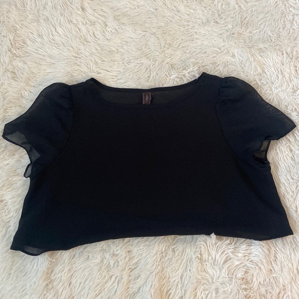 Valija Black Crop top Transparency